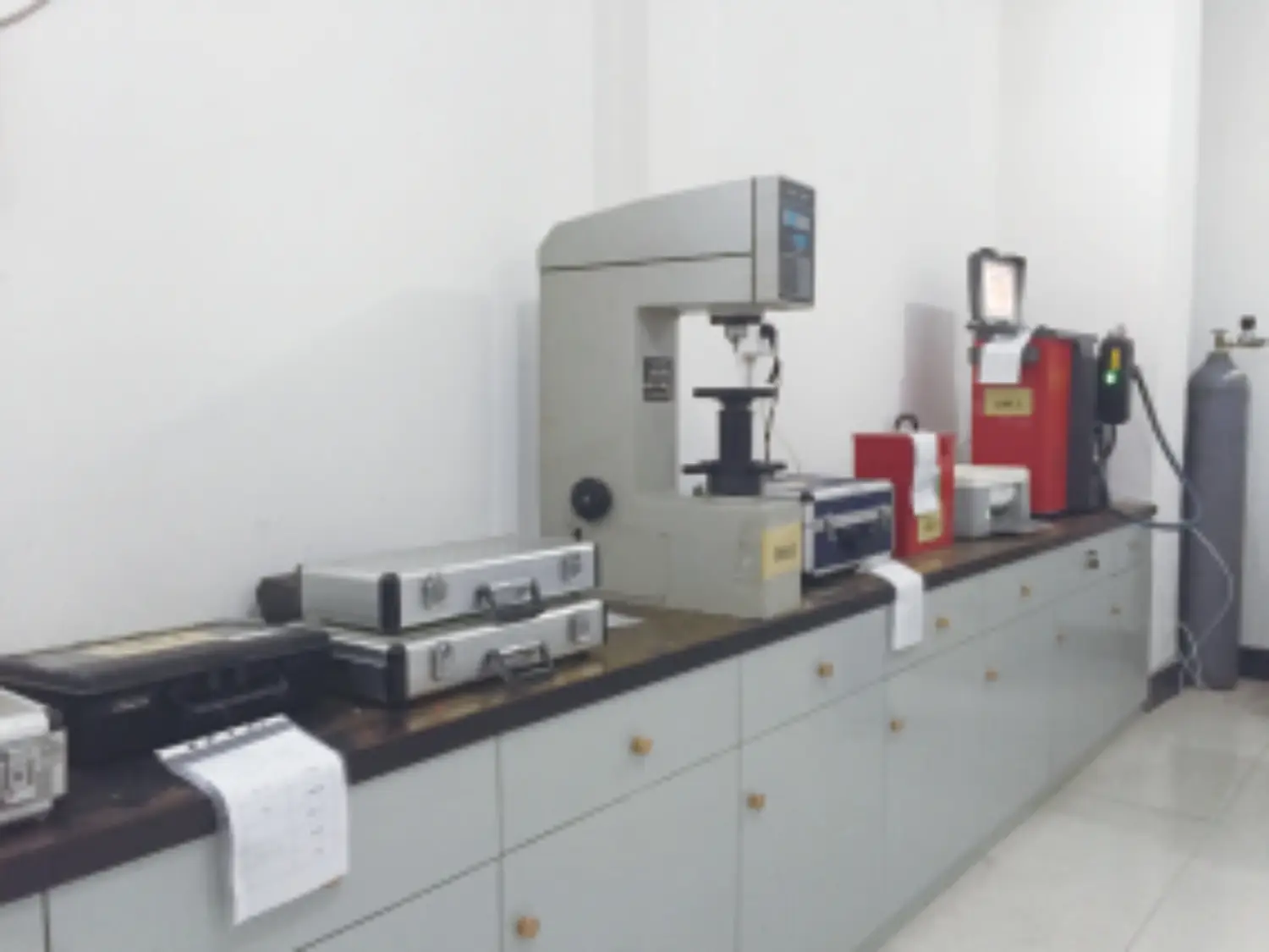 lab equipment on workbench