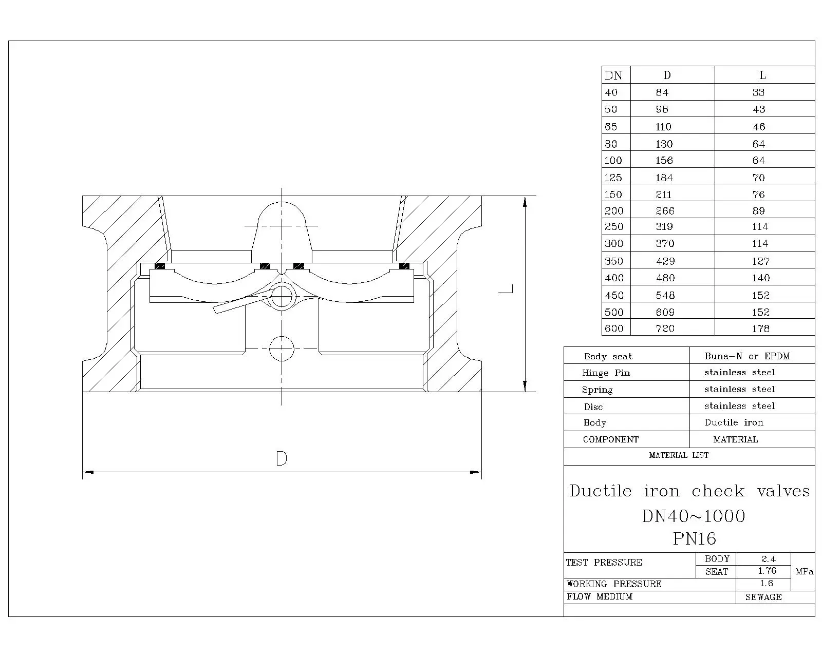 wafer check valve drawing 1