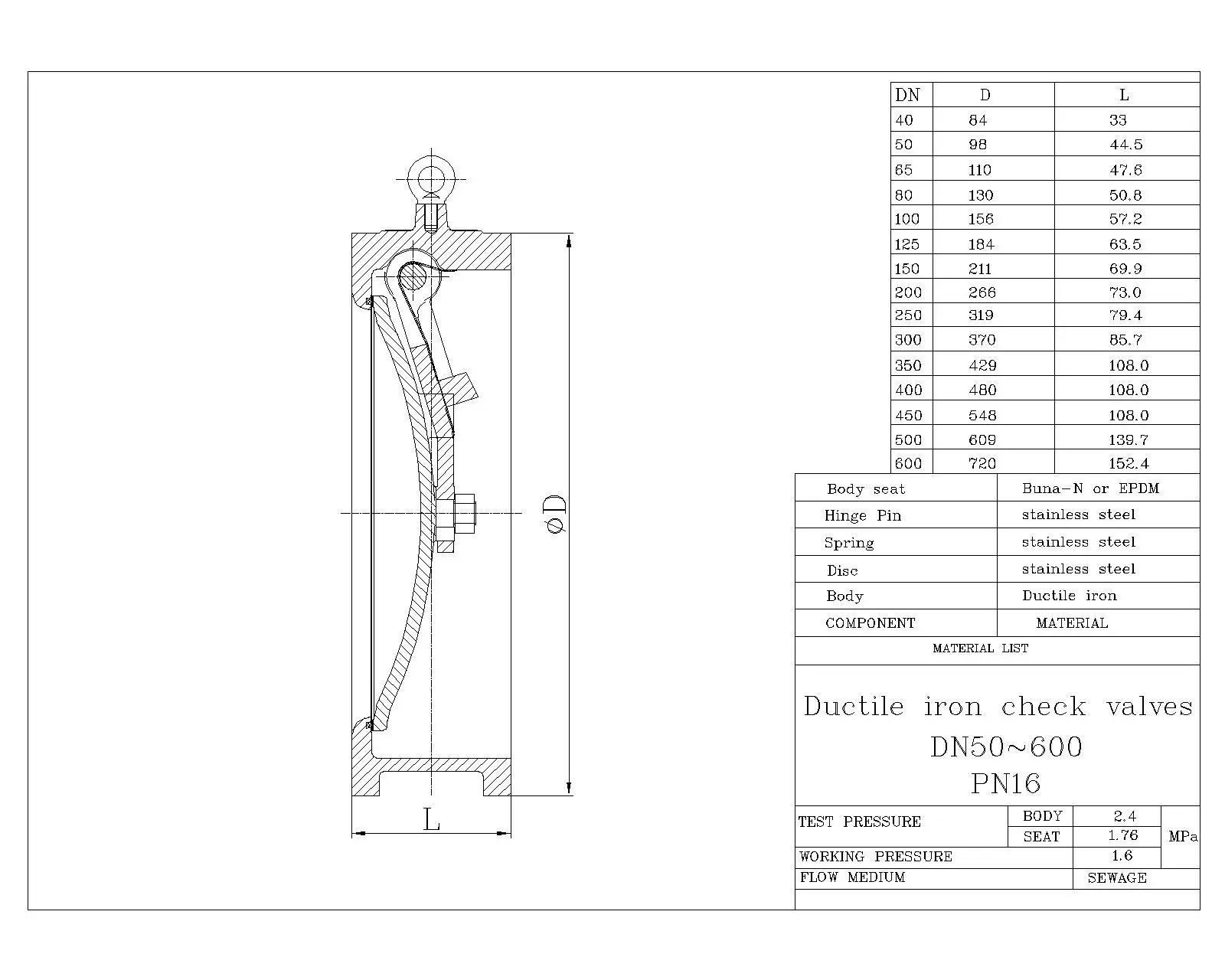 wafer check valve drawing 2